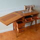 Desk and its Singer integrated sewing machine, 1962
