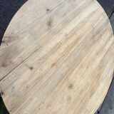 harvest table, stripped top and natural wood