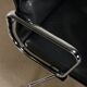 Charles & Ray Eames EA217 Office Chair in Chrome and Black leather, Vitra