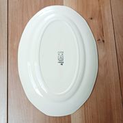 Plat ovale Digoin rose bleue