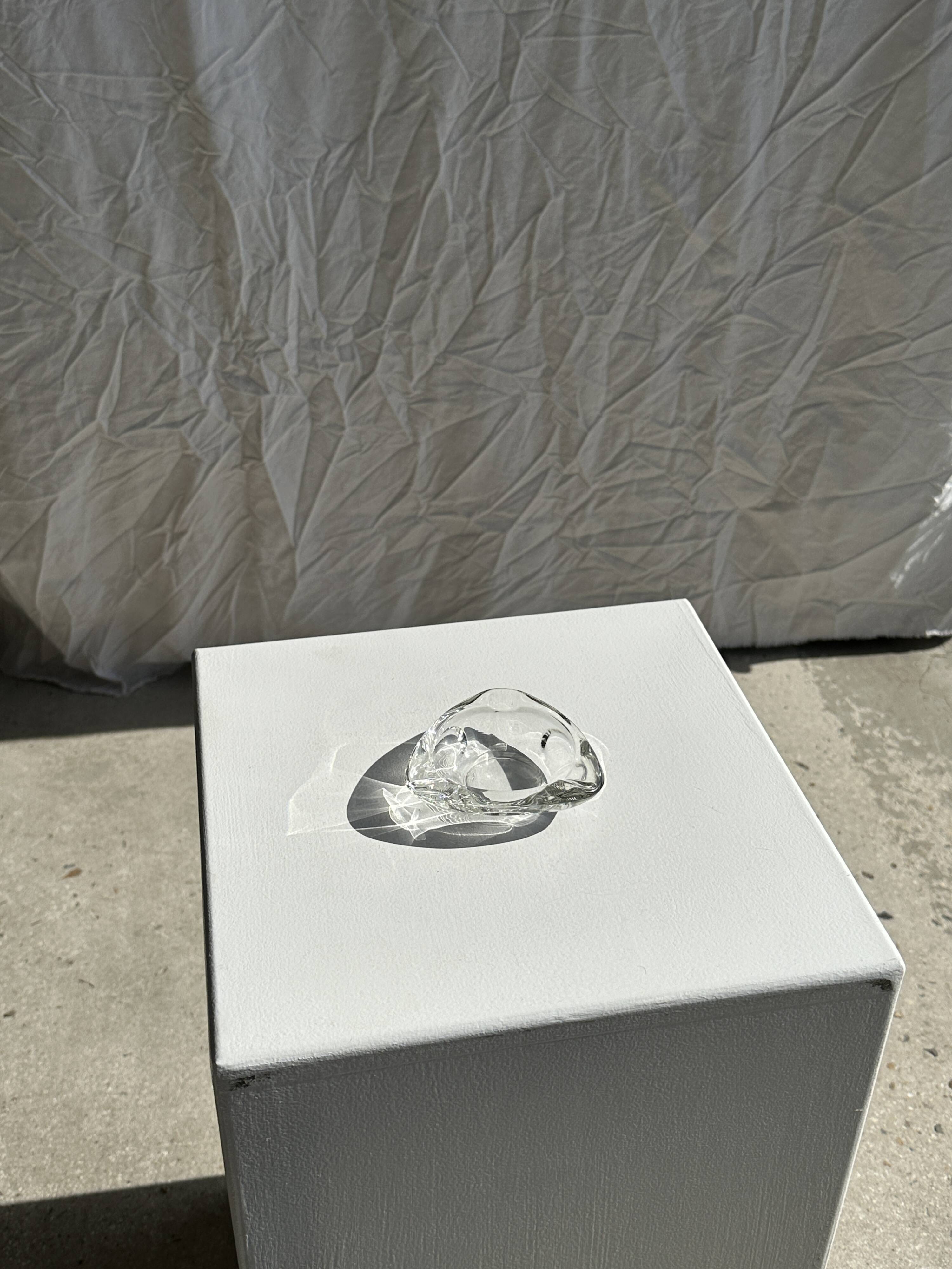 Small triangular glass ashtray France Reims