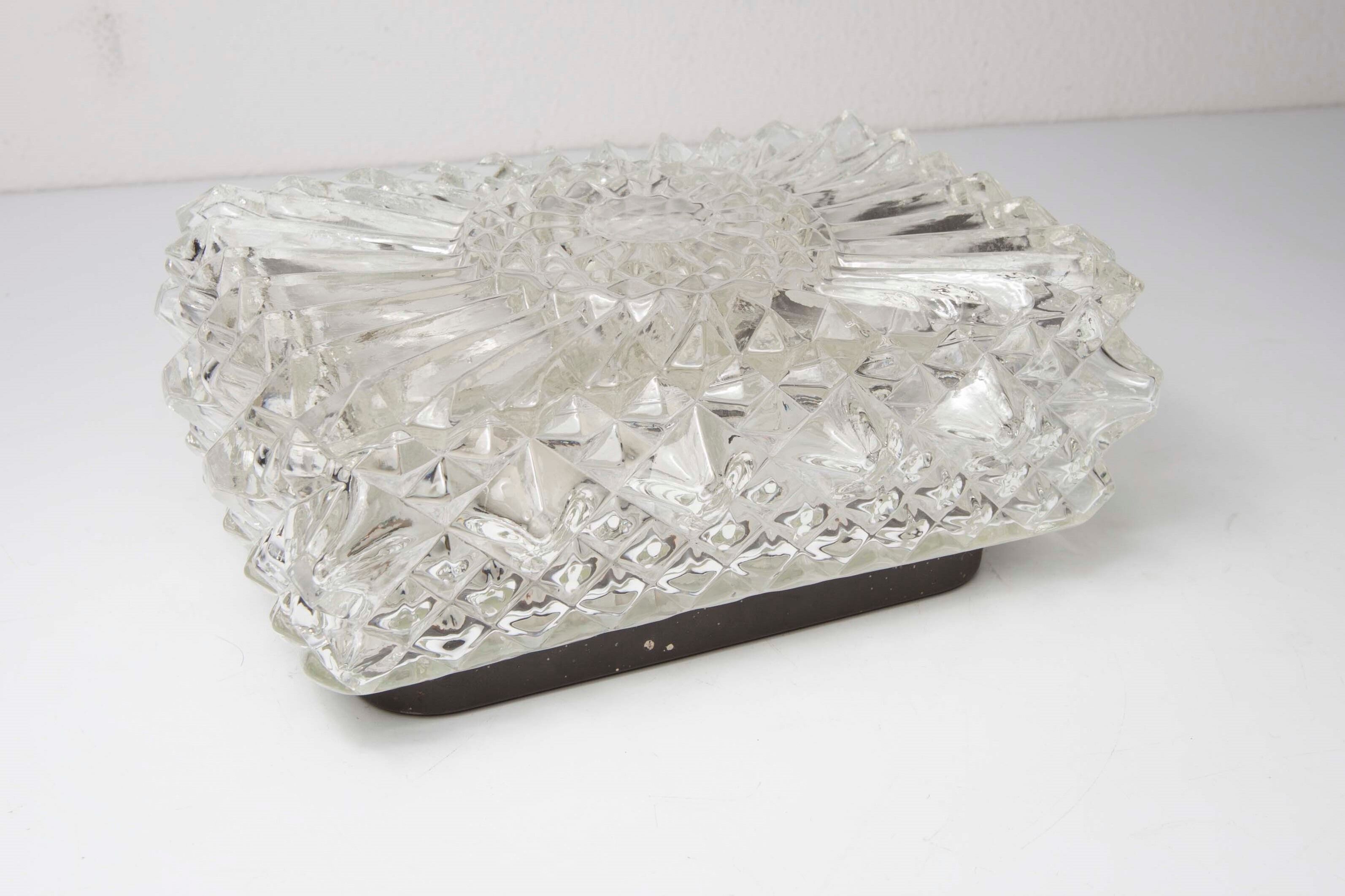 Prisma rectangular ceiling light, 1960's