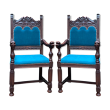 Paire de fauteuils de style Renaissance