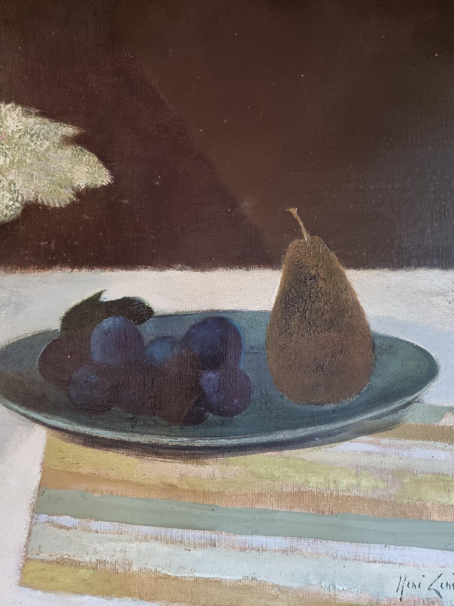 Huile sur toile, nature morte par René Genis