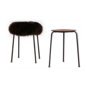 paire de tabourets danois