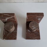 Pair of antique marble bookends