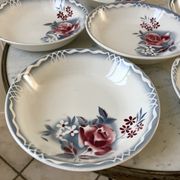Lot of 6 hollow plates cap digoin sarreguemines model "lot" 30s