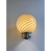 Pair of Contemporary Beige and Brown “Rods” Murano Glass Wall Sconces