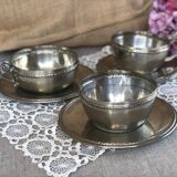Set of 3 old "silverware" cups