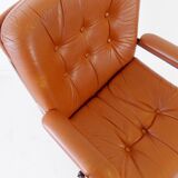 Ring Mekanikk leather office armchair 60's