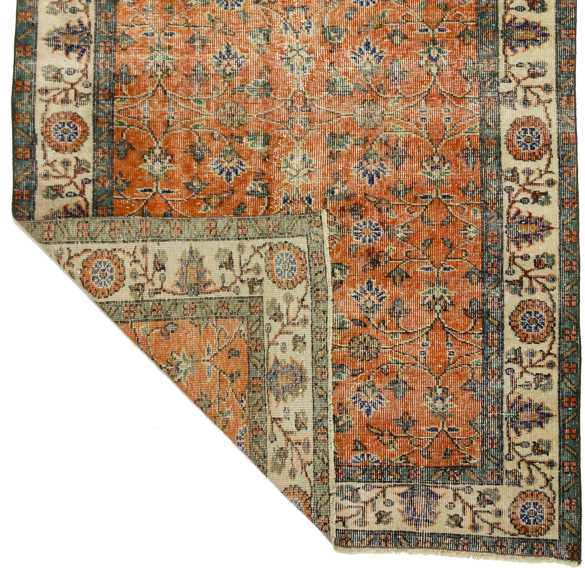 Anatolian handmade vintage rug 240 cm x 138 cm