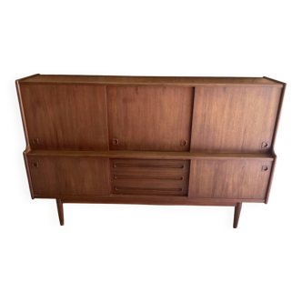 Buffet bas en teck portes coulissantes