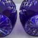 Paire de carafes en cristal bleu cobalt