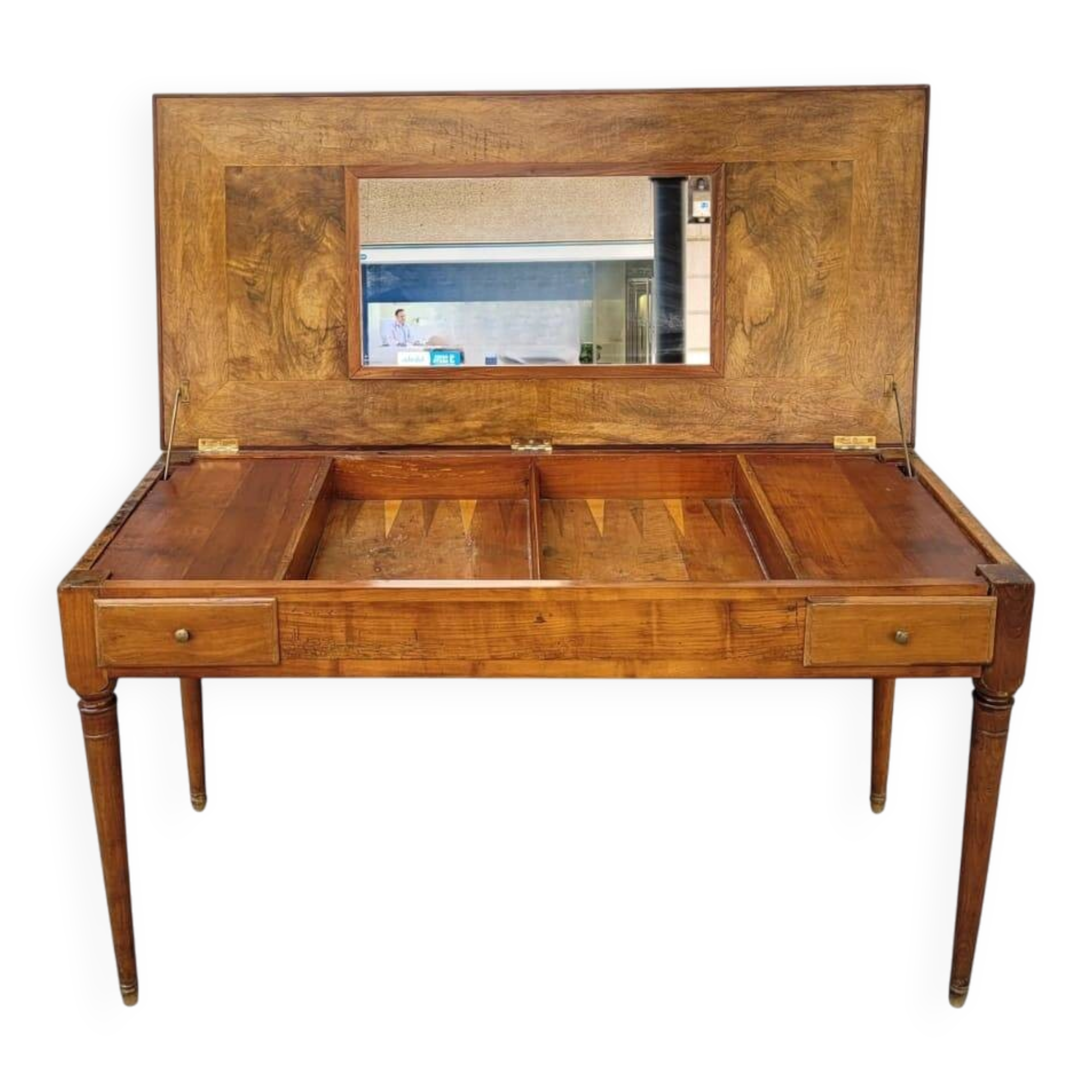 Bureau / Tric Trac gaming table, precious wood, Louis XVI, circa 1800 – France