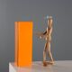Vase en céramique orange par Gabbianelli - Italie années 1970