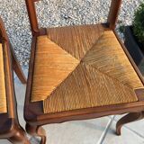 Suite of 6 Louis XV-style mulched chairs