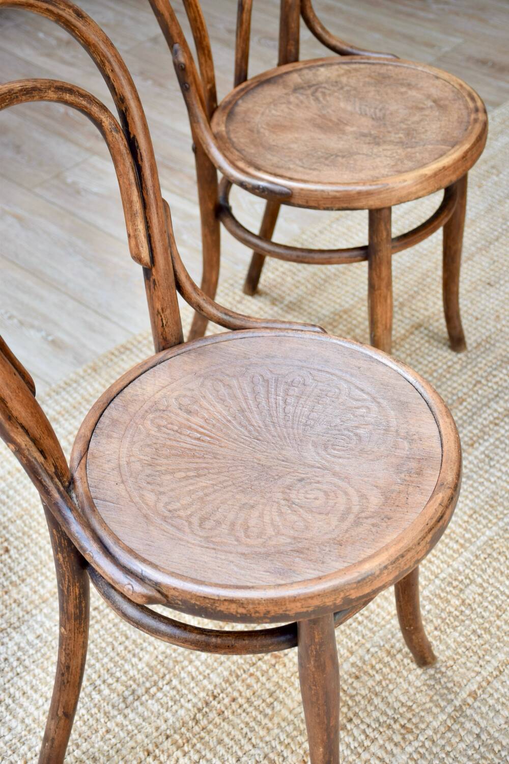 Thonet wooden bistro chairs n14 and n18
