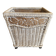 Wood and rattan cache pot
