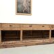 Very large pine trade counter, circa 1920.