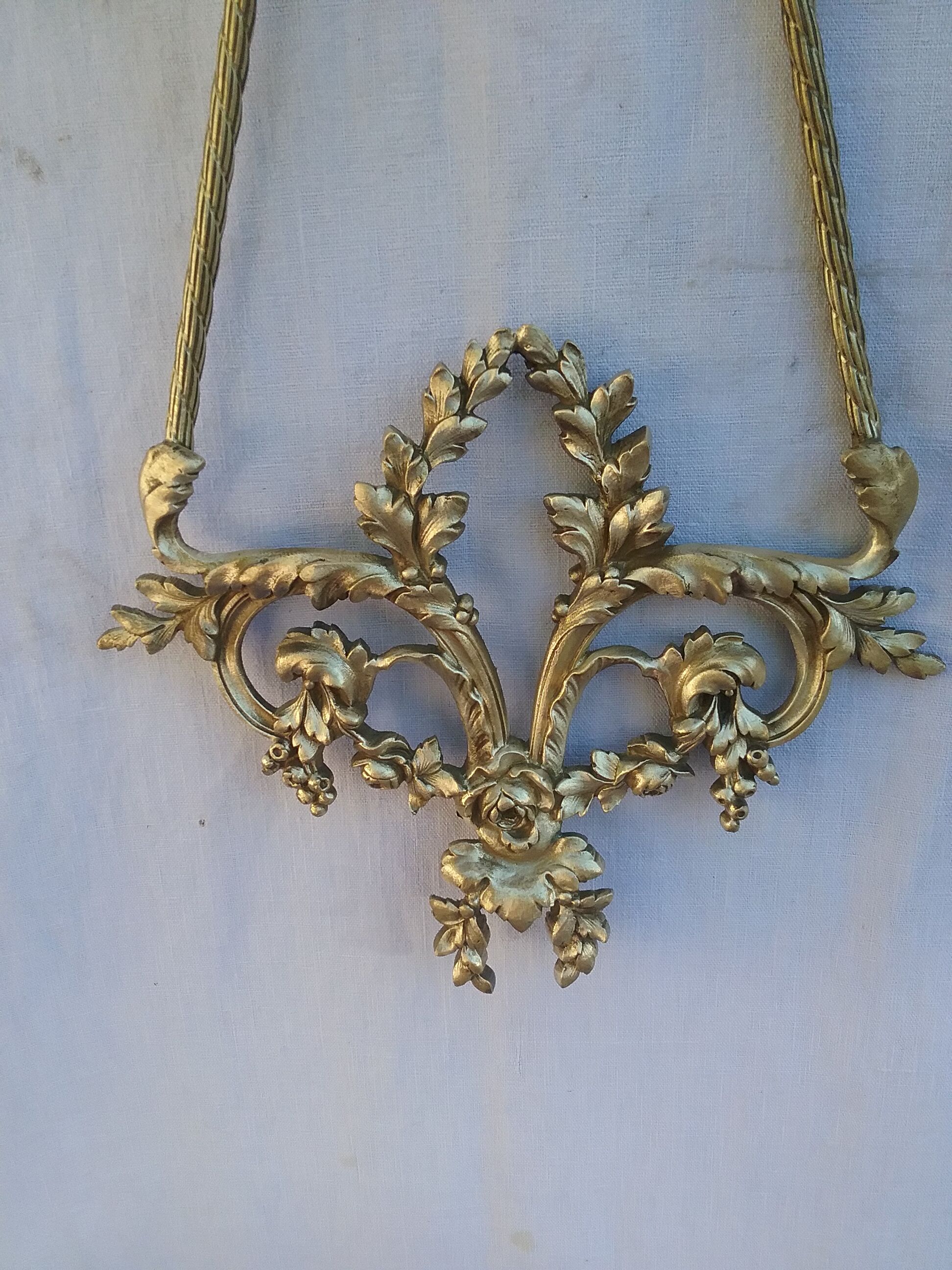 Pair of brass wall light
