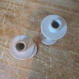 Vintage Soapstone Twisted Candlestick Duo?