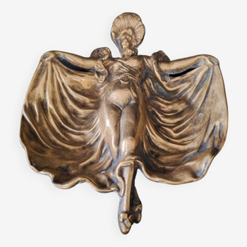 Vide-poche danseuse de cabaret parisien en bronze