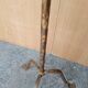 Brutalist gilded wrought iron floor lamp base 1970