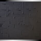 Abstract painting black monochrome painting