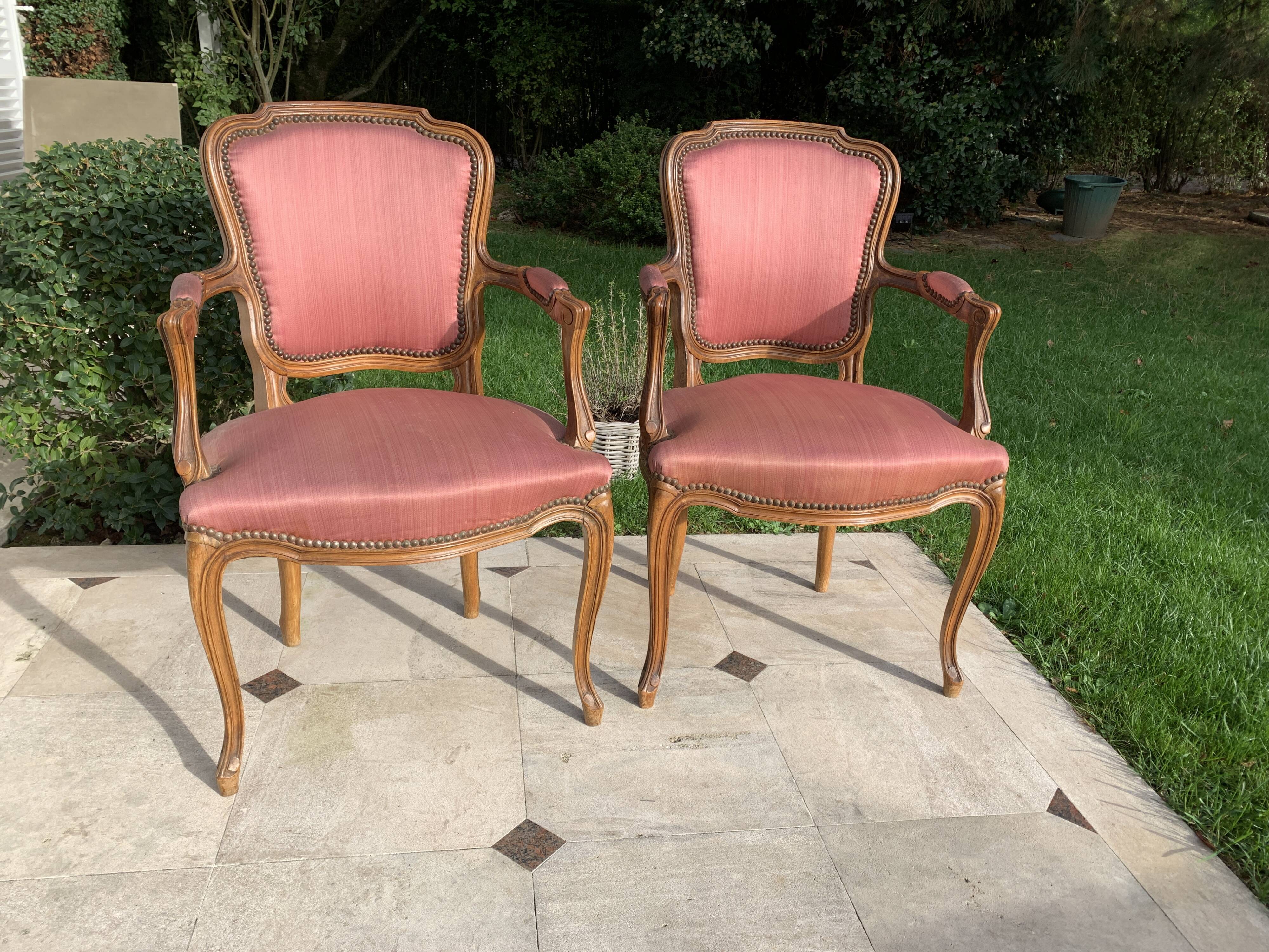 2 bergères Louis XV
