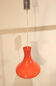 Vintage 1970s orange glass pendant lamp