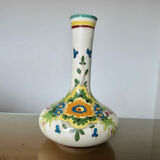 Italy vase in ceramic floral motif 60s