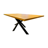 Magnificent oak table (solid/solid) 180x100 custom-made mikado legs