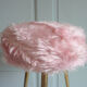 Stool tripod rug pink 70
