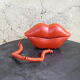 Téléphone fixe vintage hot red lips