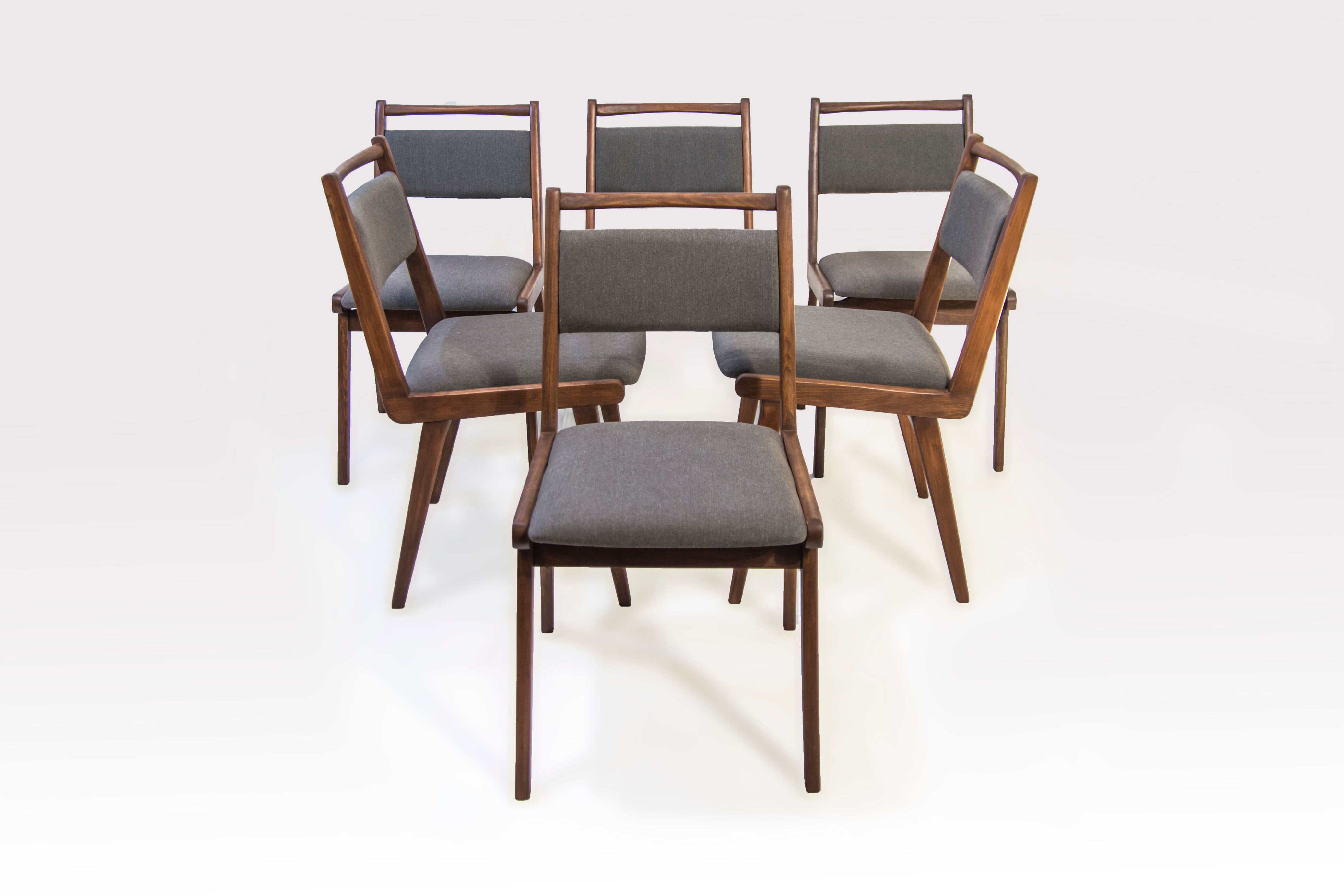 Upholstered “JAR” type chair set Bent Furniture Factory, Jasienica