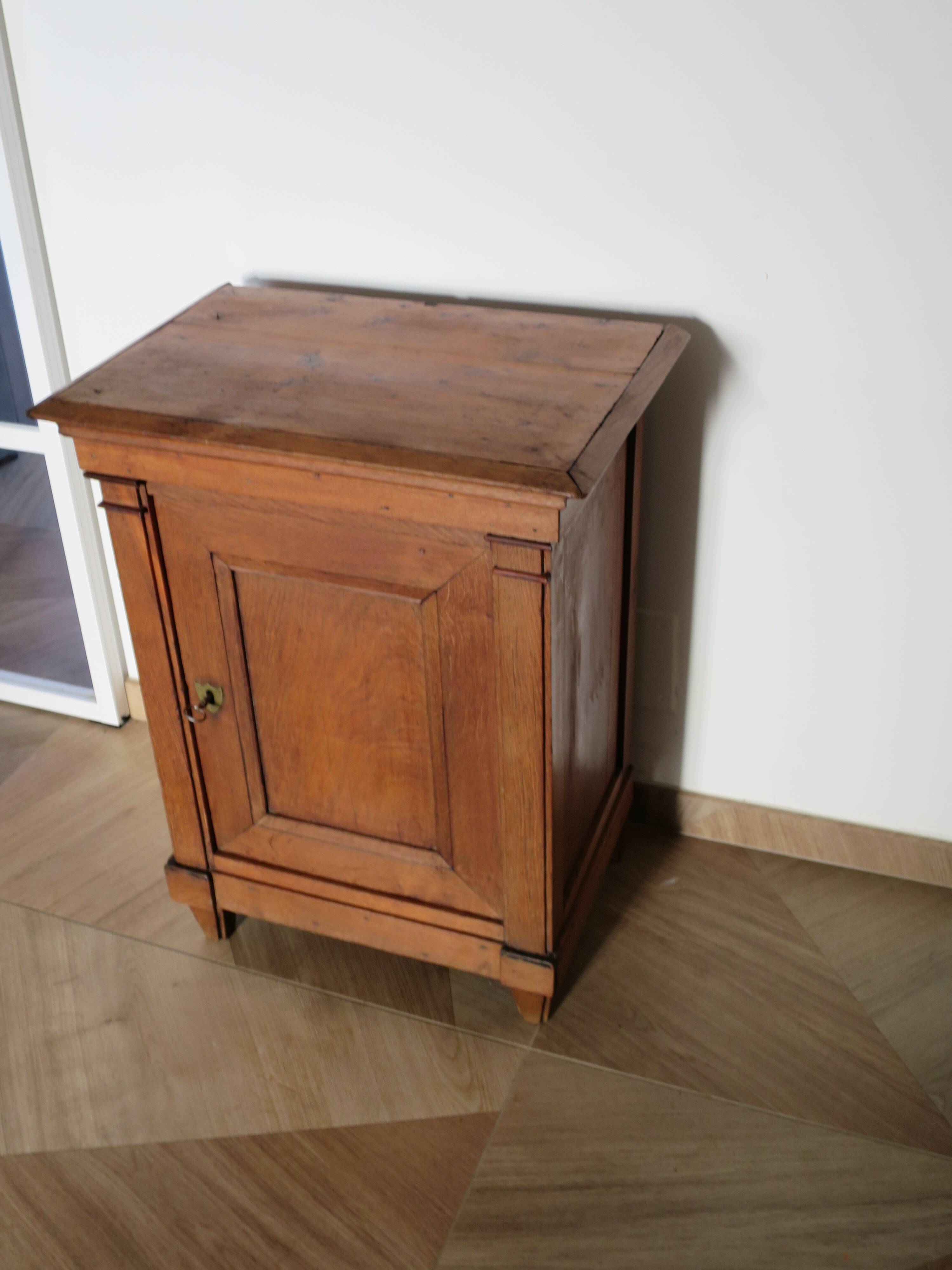 Jam cupboard - small sideboard - light oak stain - Directoire style