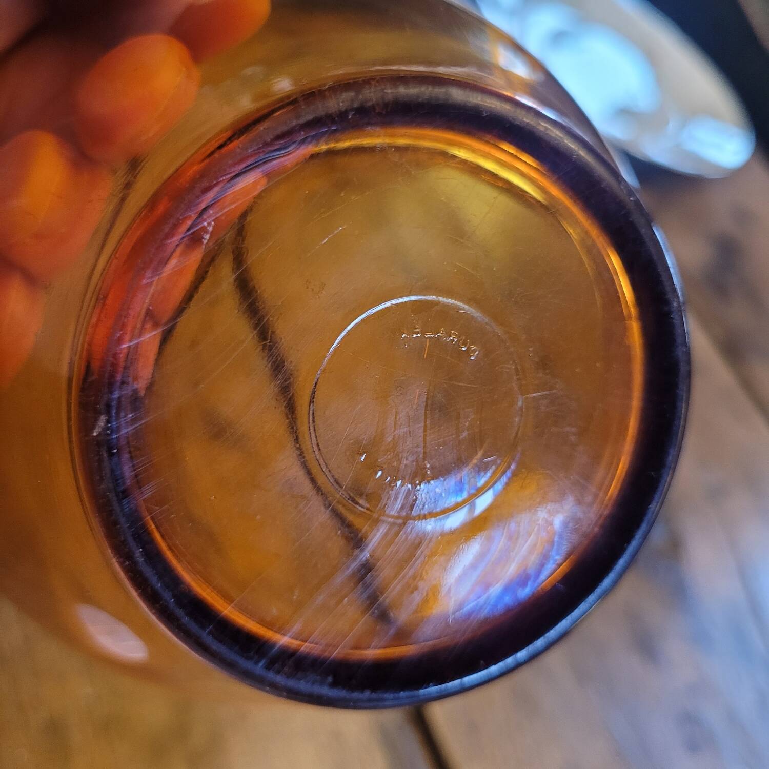 amber glass bowls – mid-20th century vintage