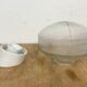 Vintage White Porcelain Wall Light, 1970s
