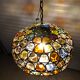 Lustre vitrail ancien