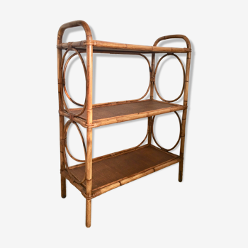 Vintage rattan shelf