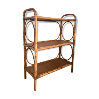 Vintage rattan shelf