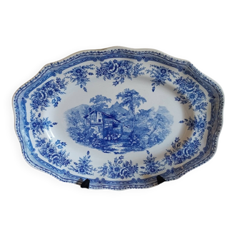 Old large oval dish Lunéville KG model The Cottage