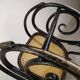 Black curved wood rocking chair