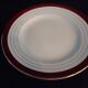 Round serving platter in opaque porcelain, digoin sarreguemines pasteur