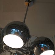 Lustre 70/80," present time", 6 globes chromés