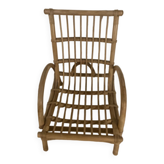 Vintage rattan armchair