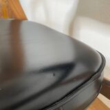 Scandinavian armchair by Erik Kirkegaard in oak and leather, 1960s