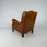Vintage Sheep Leather Club Chair, 1970s