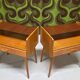 Many bedside tables, vintage, Scandinavian, light wood, 1960s.