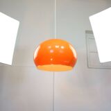 Suspension géante orange Space Age de Guzzini, années 70